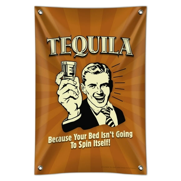 TEQUILA HAVE YOU HUGGED YOUR TOILET TODAY BAR MAN CAVE METAL SIGN PLAQUE 1647